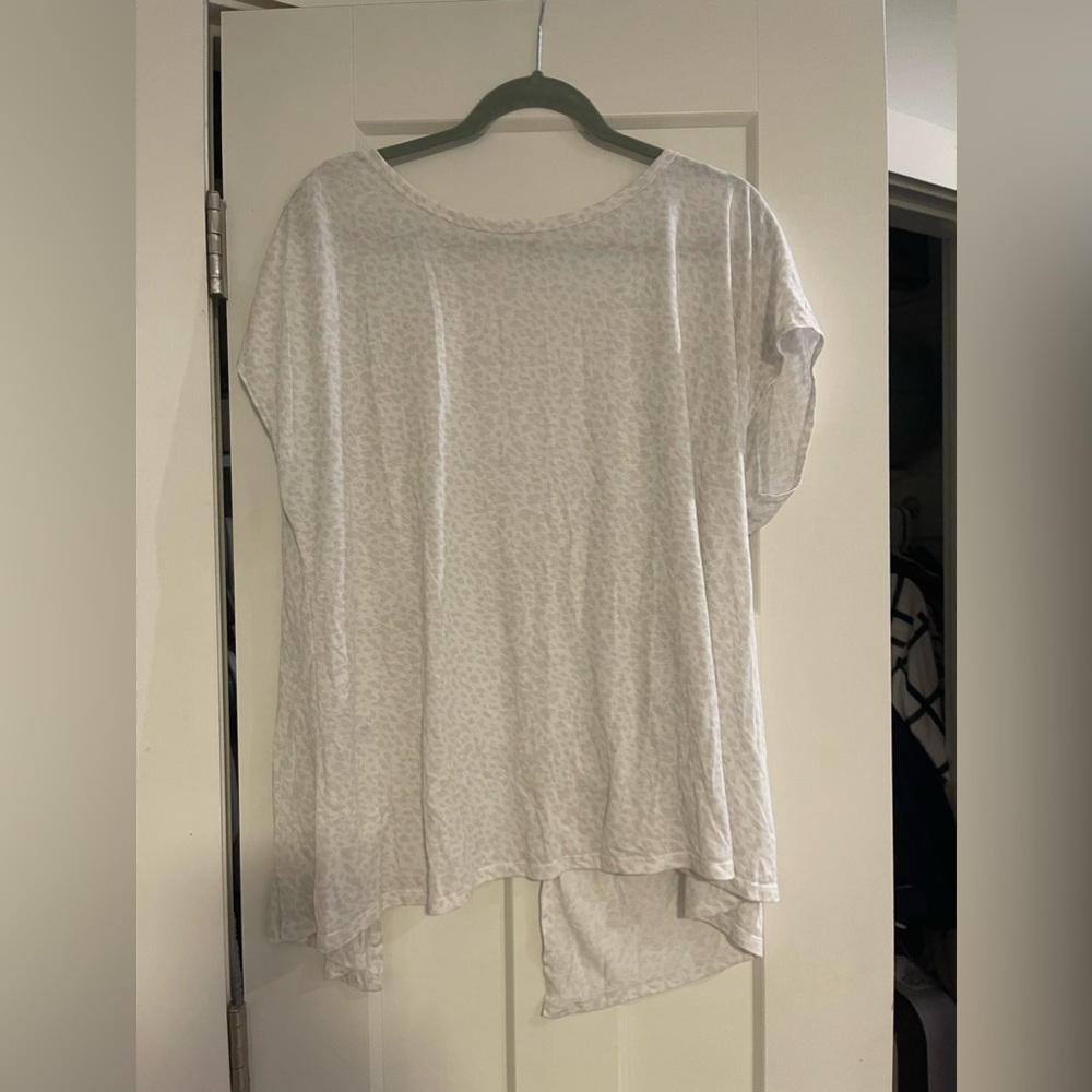 White Leopard Athletic Top